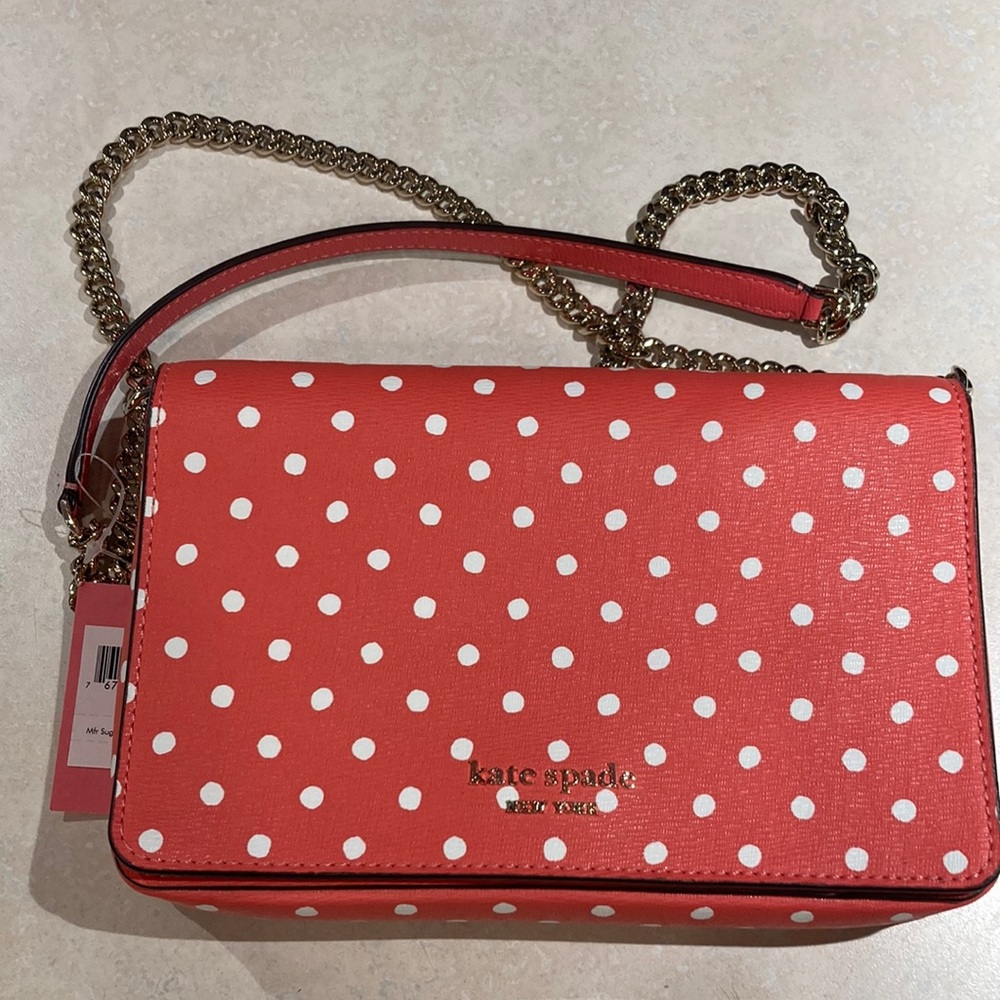 Kate Spade Red and White Polka Dot Crossbody